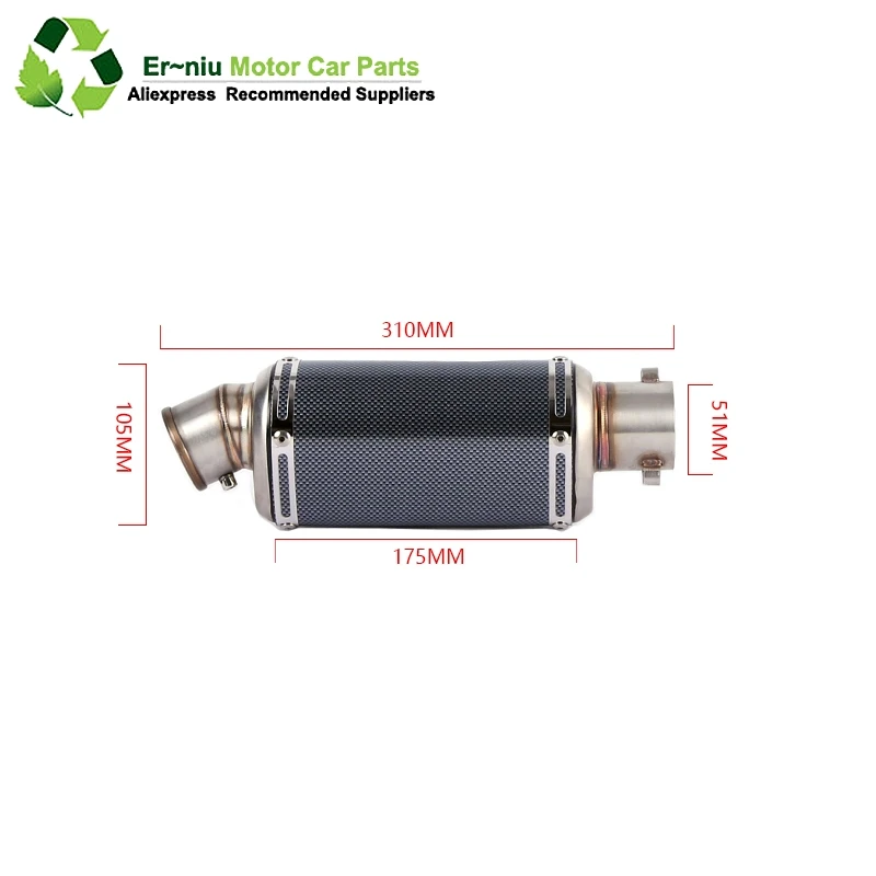 

Free Shipping Motorcycle Exhaust Muffler slip on for kawasaki ER6N ER6F 2012-2016 VERSYS650 2015-2017 NINJA650 Z650R 2017-2020