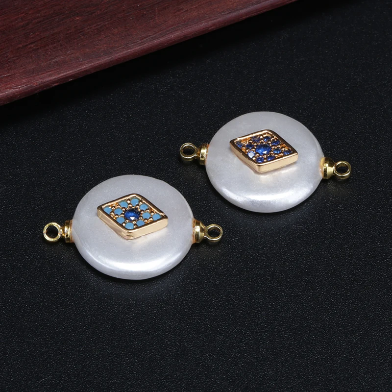 Cz кристалл микро вымощенное золото защита от сглаза шарм из белого