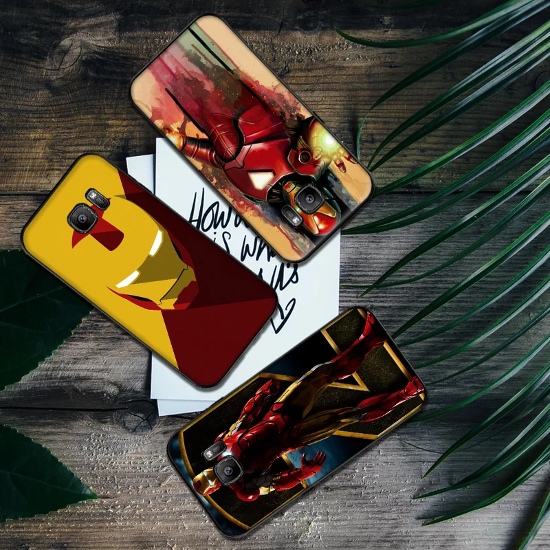 Мягкий силиконовый чехол для телефона super hero iron man Samsung Galaxy S6 S8 Edge S7 S9 Plus S10 S10E Note 9 8 |