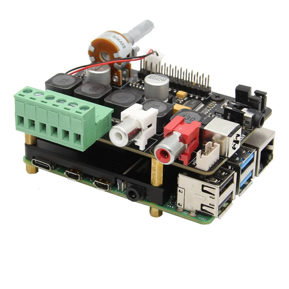 Металлический чехол для Raspberry Pi X400 V3.0 ЦАП AMP Audio плата расширения и только 4 Модель