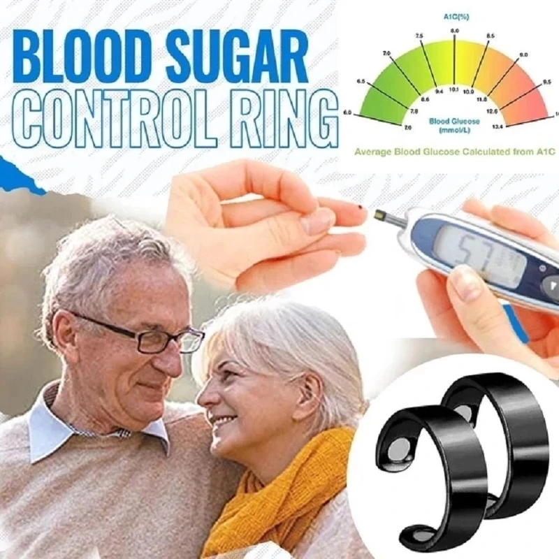 

Fashion Blood Sugar Control Ring Diabetes Monitor Healthy Blood Sugar Meter