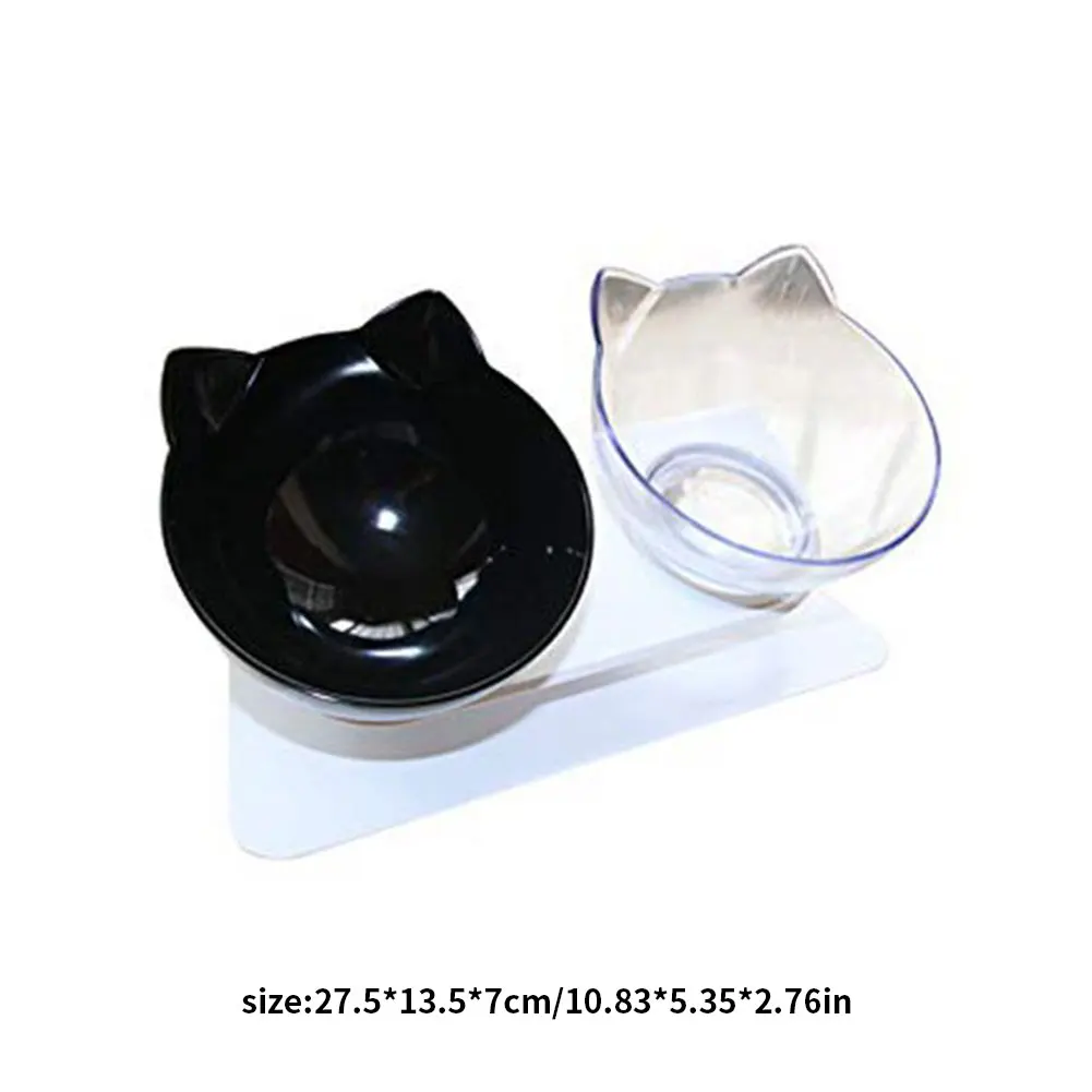

Non-slip Cat Bowls Double Pet Bowls With Raised Stand Pet Food and Water Bowls For Cats Dogs Feeders Pet Products Cat Bowl