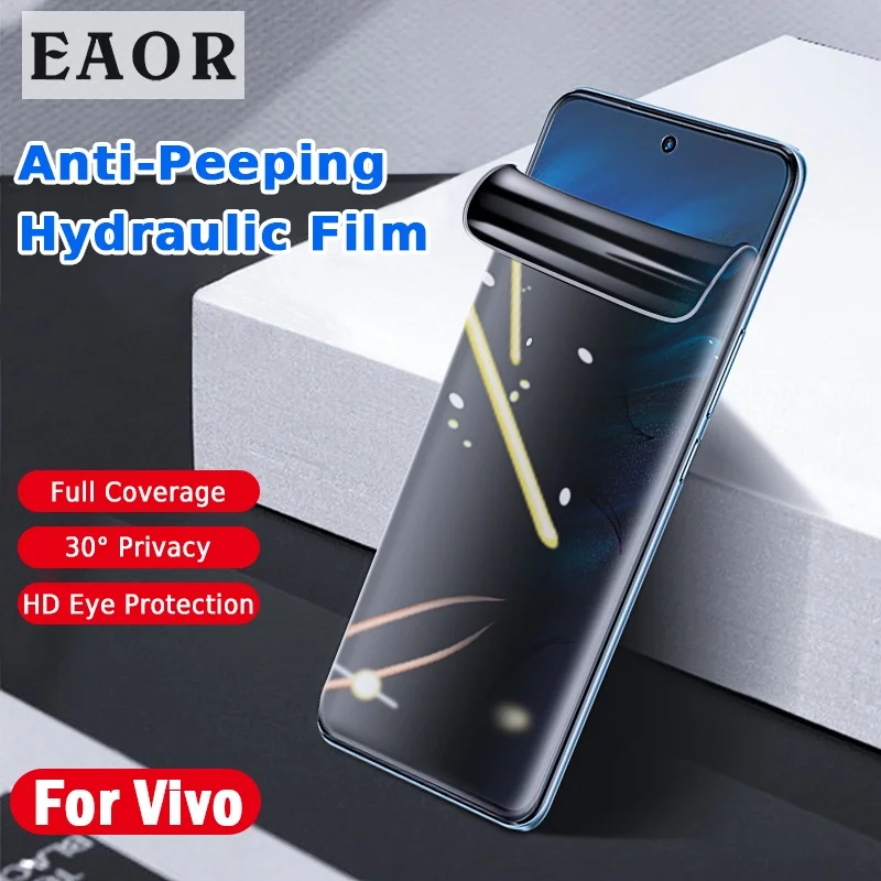 

EAOR Full Cover Privacy Hydraulic Film for Vivo X50 X60 Pro Plus X60T Anti-Spy Screen Protector for Vivo Find X3 Pro K7 K9