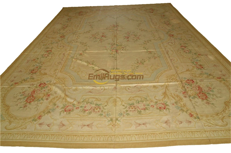 Koop Tapijt Handgemaakte Woonkamer Tapijt Plein Tapijt Aubusson Tapijt Natuurlijke Schapenwol