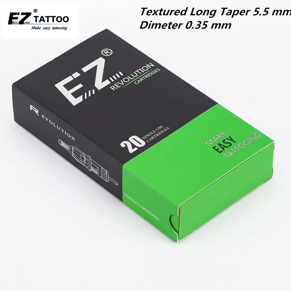 

EZ Revolution Cartridge Needles #12 (0.35 MM) Magnum (M1) Textured Long Taper 5.5 MM for Rotary Machines & Grips 20PCS/Box