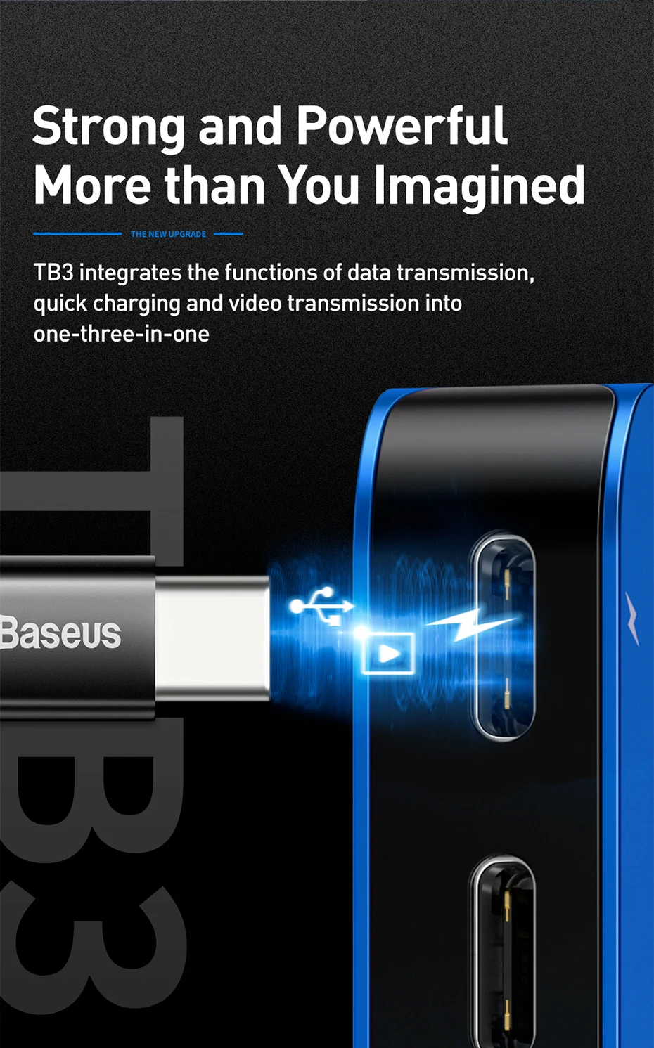 Baseus USB C концентратор 3,0 Для Macbook Pro Surface HDMI Thunderbolt 3 адаптер питания мульти USB 3,0 USB-C type C концентратор для huawei Matebook