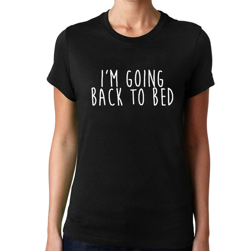 

Футболка женская с надписью «I'm Going to Bed»