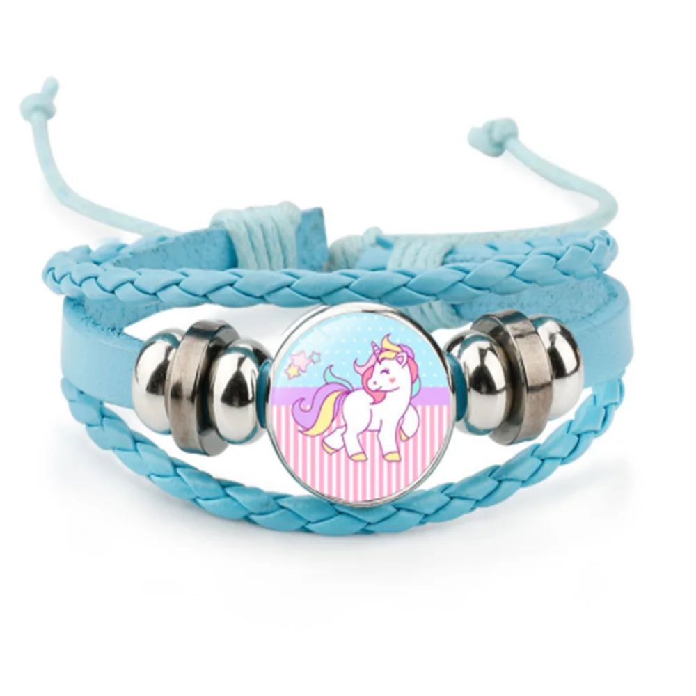 Горячий единорог Пегас Летающая лошадь стекло кабошон плетеные Многослойные