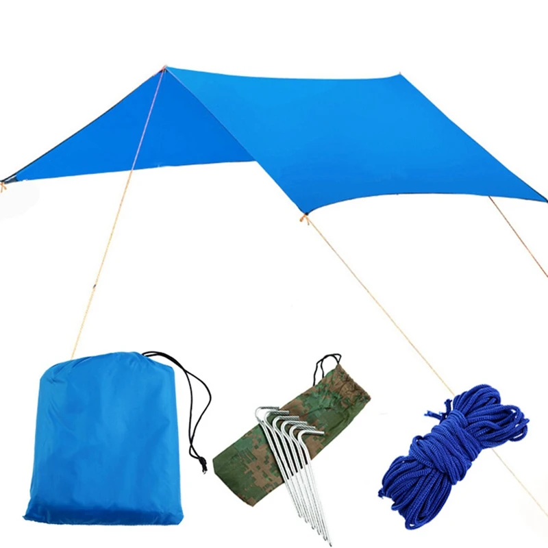 

Outdoor Tent Camping Multi-functional Canopy Waterproof Sunscreen Beach Awning Sunshade Tent Thin Moisture-proof Mat