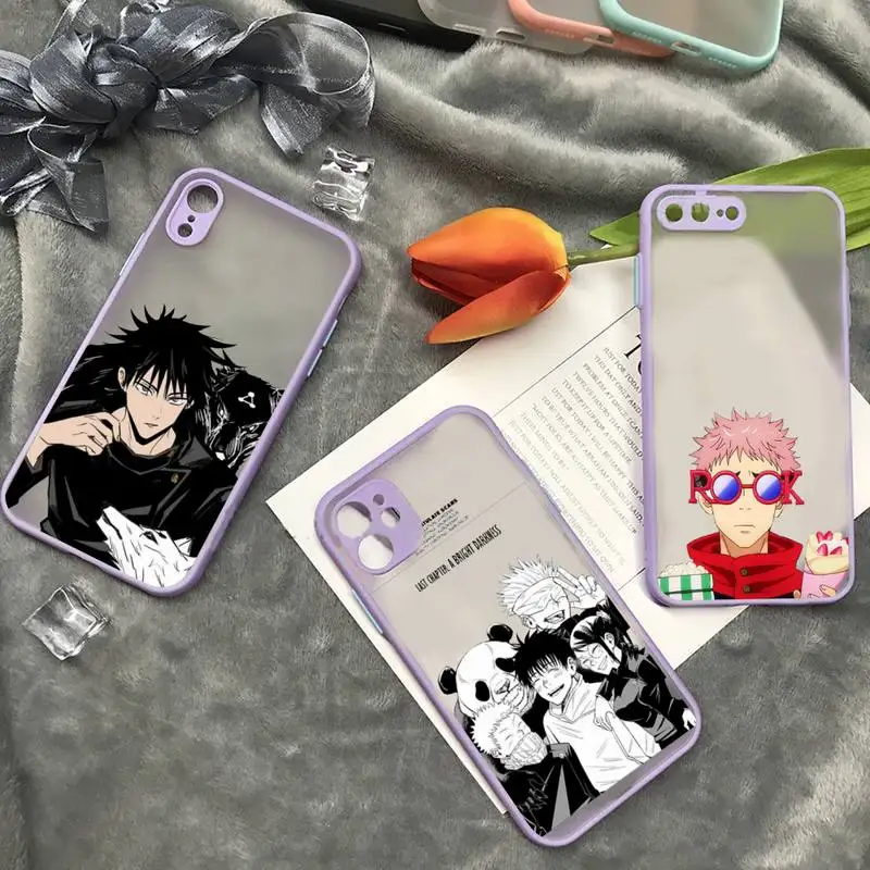 

Jujutsu Kaisen anime Phone Case matte transparent For iphone 7 8 11 12 13 plus mini x xs xr pro max cover