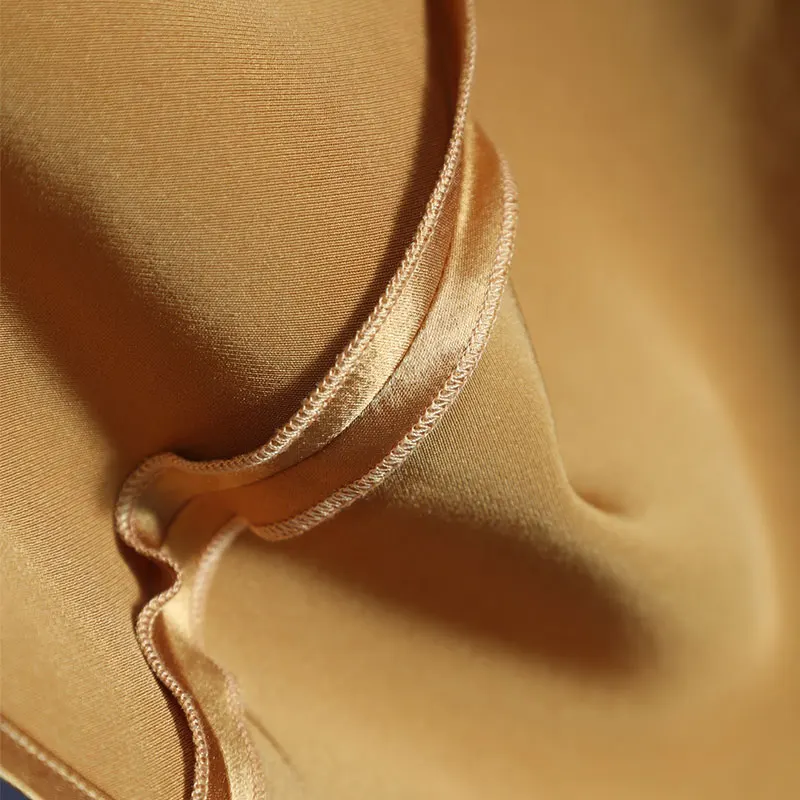 

Elastic Waist Silk Satin Acetate Fabric Women High Waisted Summer Long Skirt 2021 New Pop Style Elegant Ladies Office Skirts