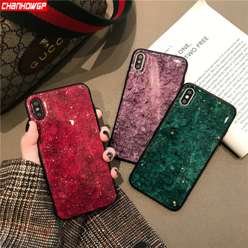 Модный винтажный Чехол для iPhone X XR XS Max роскошный эпоксидный мраморный чехол iphone 8 7