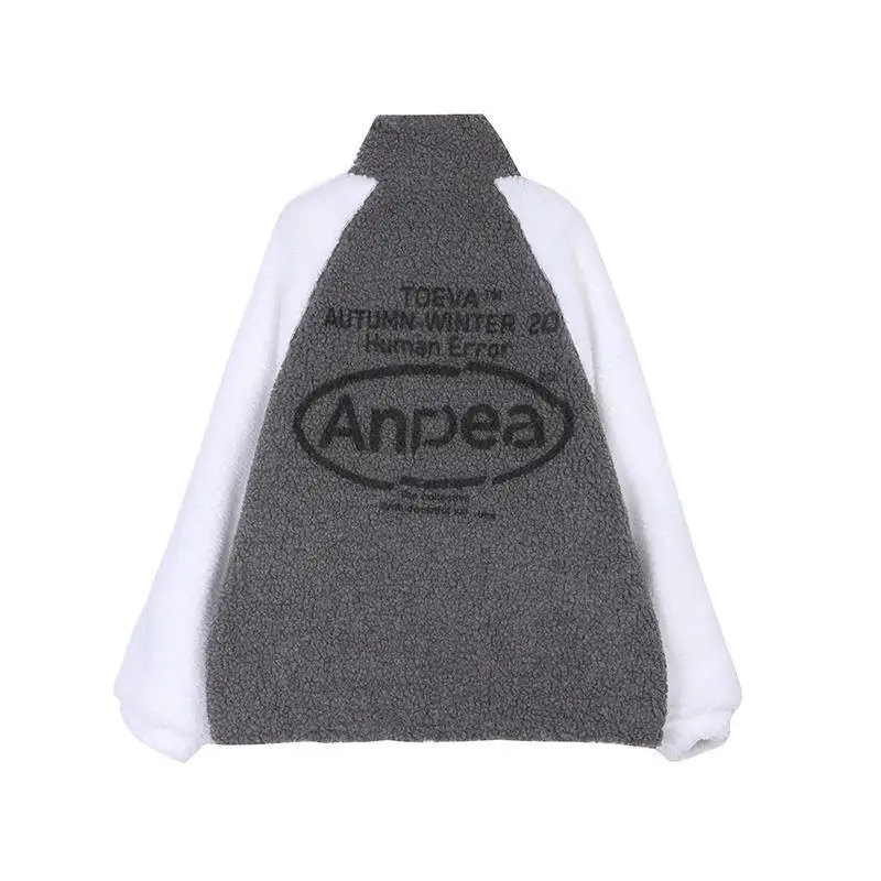 

Imitated Lamb Fur Coat Women Autumn And Winter Thickening Korean Version The Loose College Polar Fleece Motorcycle Suit Women