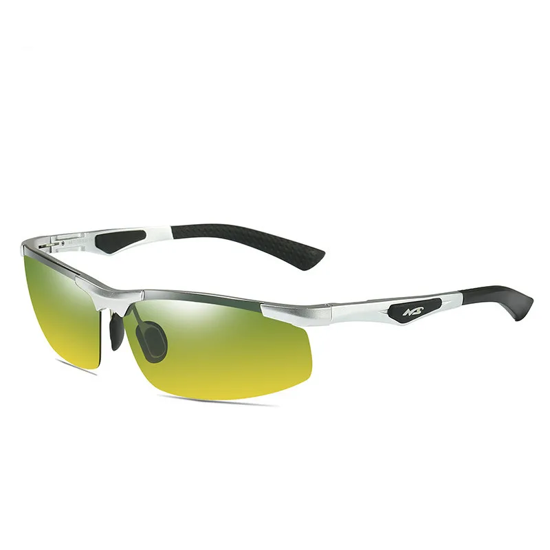 Роскошные мужские солнцезащитные очки поляризационные квадратные из алюминия и