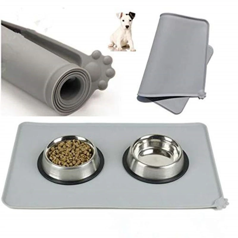 

Waterproof Pet Mat For Dog Cat Solid Color Silicone Pet Food Pad Pet Bowl Drinking Mat Dog Feeding Placemat Easy Washing for dog