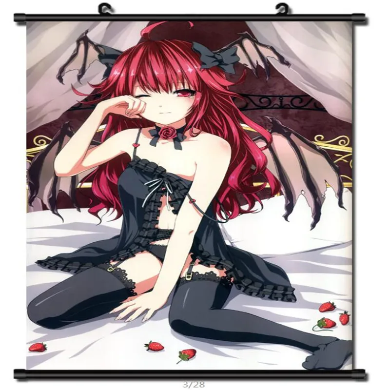 

Японские декоративные картины, аниме проект тухоу, воплощение алого дьявола, коакума, домашний декор, настенный плакат-свиток