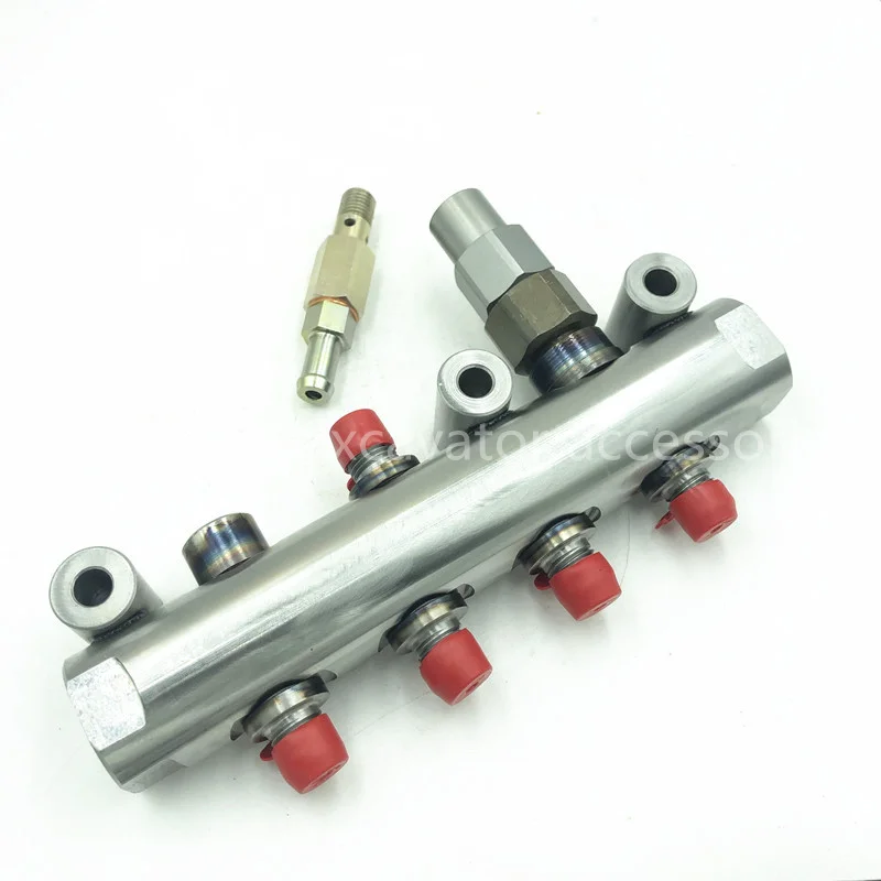 

Excavator Parts 438-3416 4383416 For 320D 323D Fuel Common Rail C6.4 C6.6 Engine Common Rail Fuel System