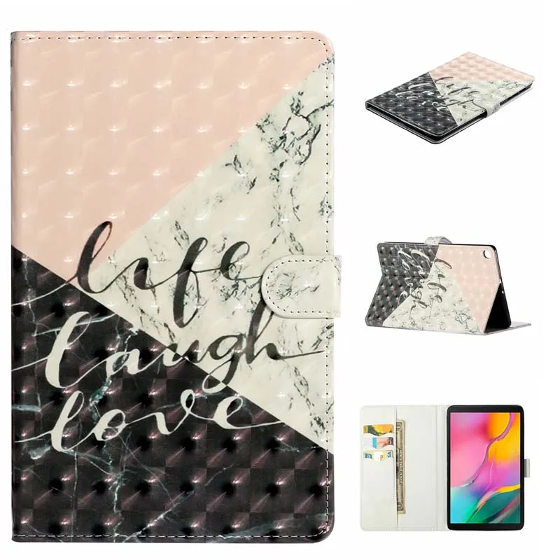 CASE Кожаный чехол для Samsung Galaxy Tab A 10,1 SM-T510 T515 Coque для Galaxy Tab A 10,1 T510 T515 крышка Capa+ пленка+ ручка - Цвет: CASE