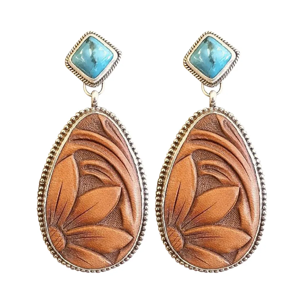 Женские винтажные серьги-капельки экзотические геометрические висячие серьги в