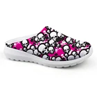 WHEREISART Модные женские сандалии на танкетке; Сезон лето Обувь с дышащей сеткой, без застежки, на пляж обувь для дождливой погоды; Женская легкая обувь в стиле панк с принтом черепа; Лоферы