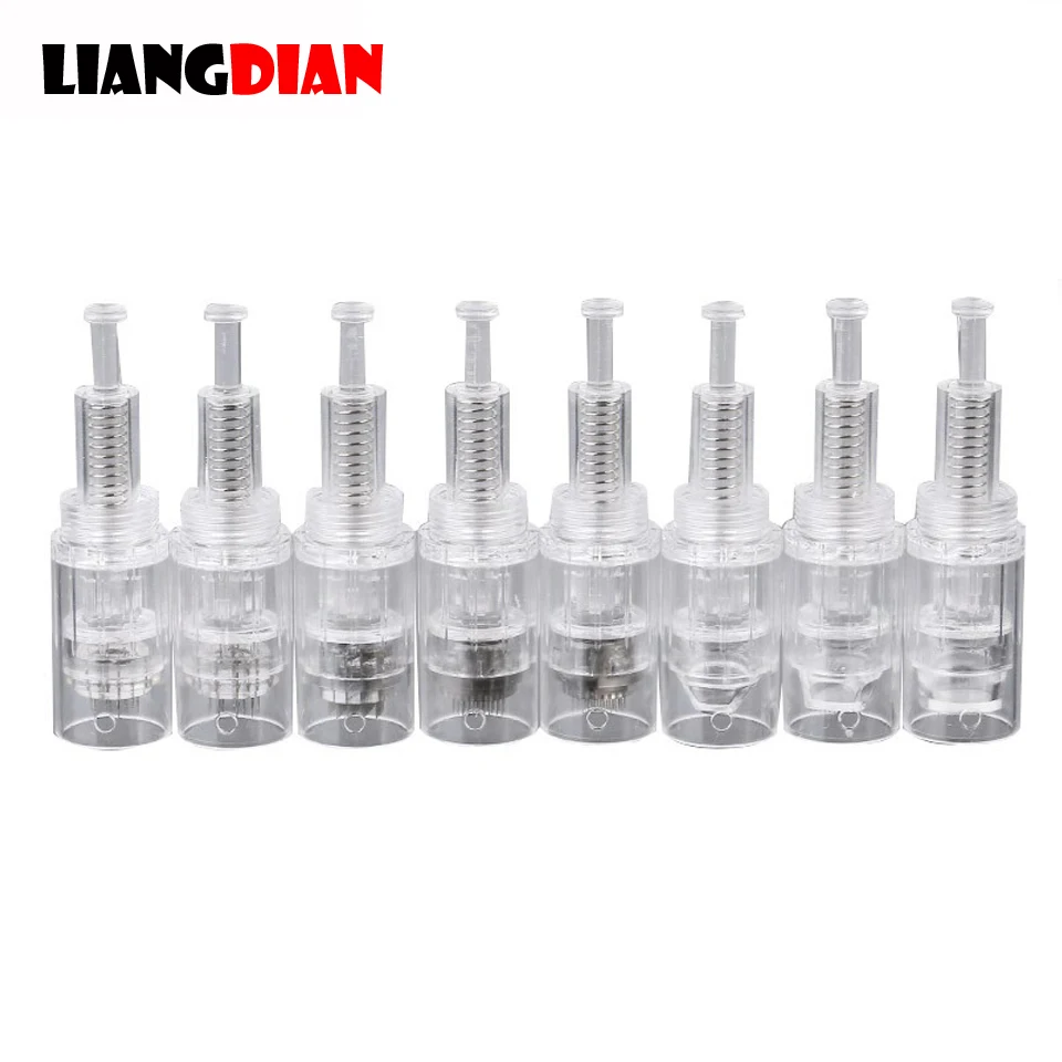 

50PCS/lot 10mm Screw Silicone Pin Round Nano Micro Needles Cartridges For Permanent Microblading Microneedle Makeup Derma Pen