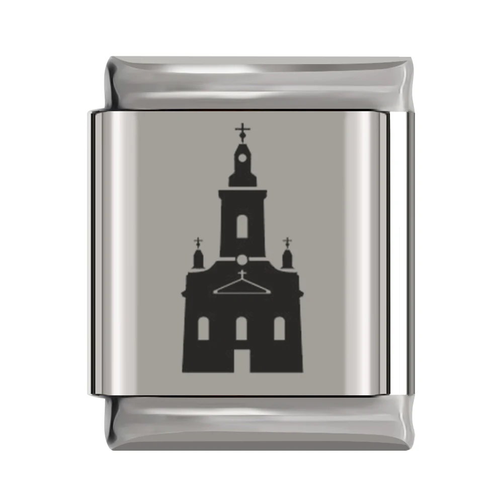 F Hapiship, мужская мода,, Маргаритка, религия, Godliness, шарм, подходит для 13 мм, браслет, серебро, нержавеющая сталь, ювелирное изделие, DJ177 - Окраска металла: F