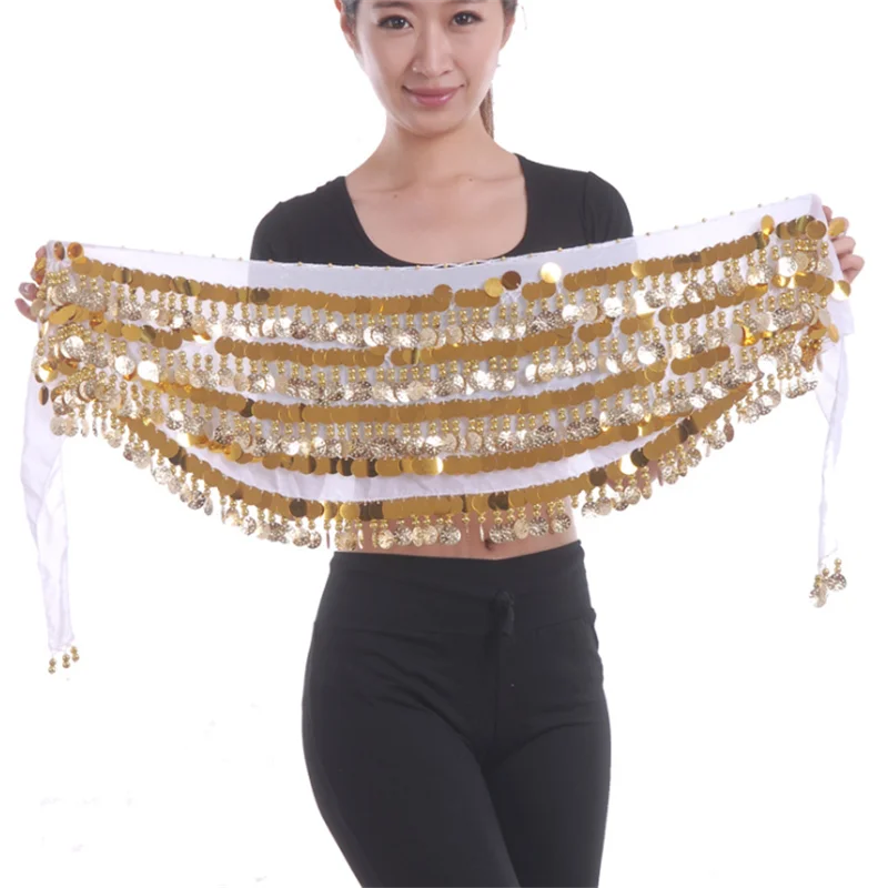 

2021 Newly India Style Belly Dancing Clothing Belt Accessories Sequins Belly Dance Belt Triangular Bandage Dancing Hip Scarf