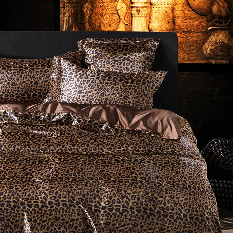Роскошный брендовый Комплект постельного белья сатиновый Шелковый комплект