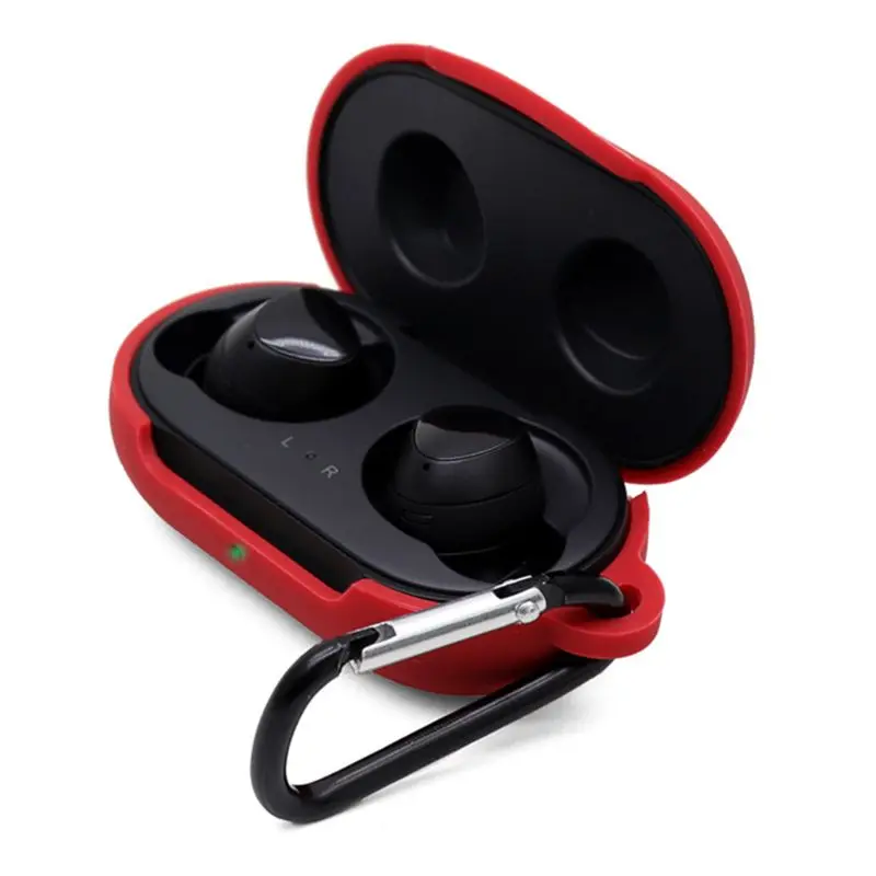 

Silicone Protective Case Soft Cover Carabiner for Sam-sung Ga-laxy Buds/Buds+ Soft Sleeve Protector with Carabiner