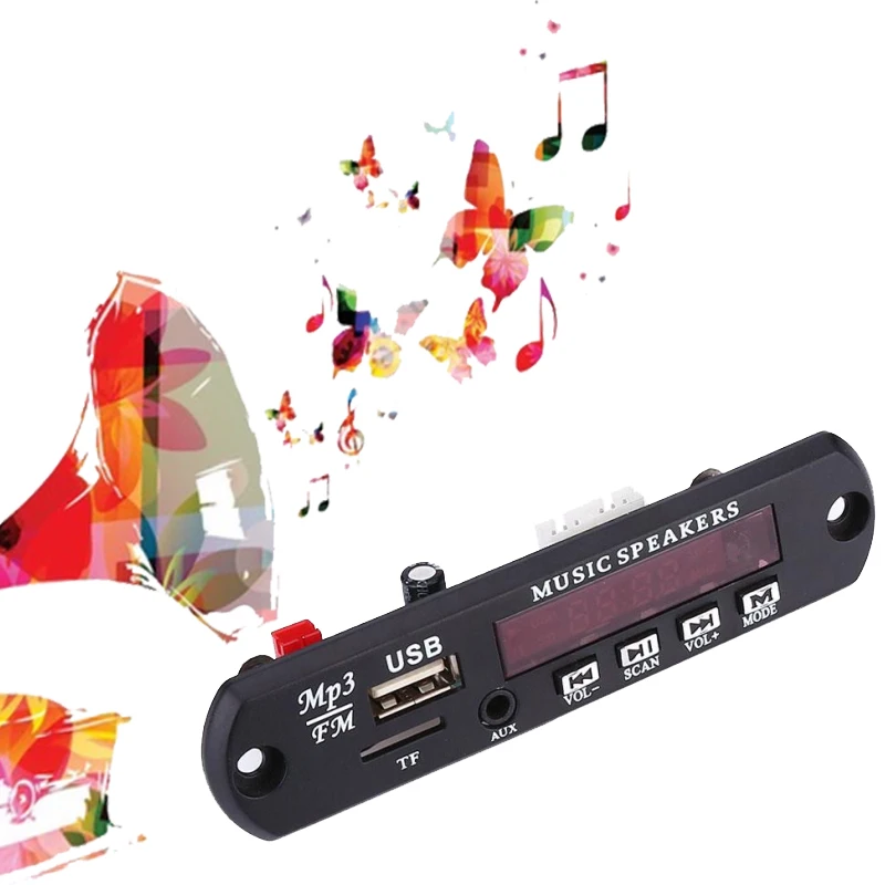 Cewaal DC5V автомобиль MP3 WMA декодер доска аудио модуль USB FM TF радио для автомобиля