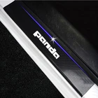 4 шт. Авто Накладка на порог двери нецарапающаяся Обложка из углеродного волокна Стикеры для Fiat Panda двери автомобиля педаль подоконника ограждения аксессуары