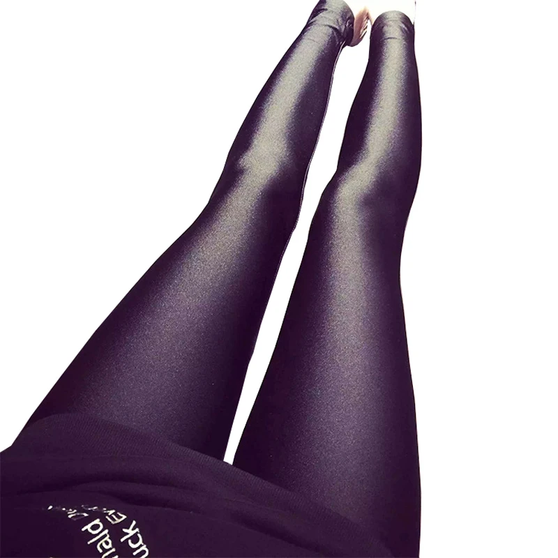 Женские черные блестящие плотные бархатные леггинсы размера плюс женская