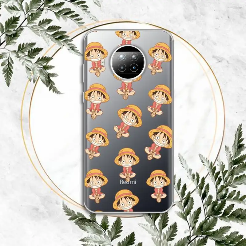 

one piece cartoon anime funny design Phone Case Transparent for Xiaomi Redmi note 10 t 8 9 pro lite 11
