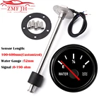 Универсальные датчики уровня воды, 52 мм, 0-100 Ом, с отправителем воды 600-мм, автоматический датчик для автомобиля, лодки, 9-32 в