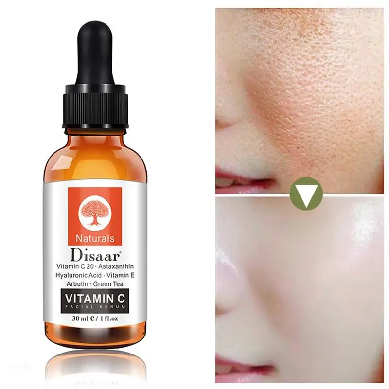

30 мл витамин C Сыворотки отбеливание Сыворотки по уходу за кожей лица с гиалуроновой кислотой, средство для снятия крема, избавление от весн...