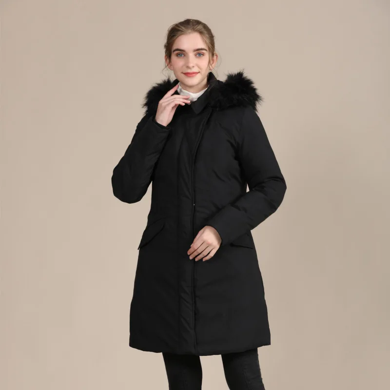 

2020 Long Winter Coat Women Hooded Down Parka Ladies New Warm Winter Jacket Women Loose Big Fur Collar Jacket Coat Windbreaker