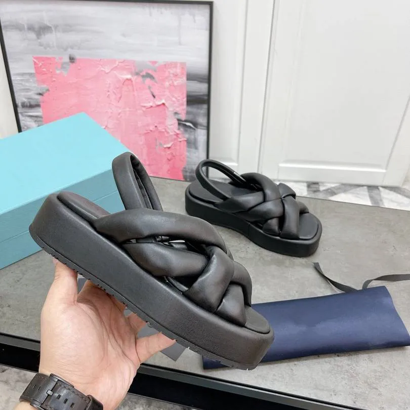 

Prowow Summer Flat Women Sandals Gladiator Ladies Beach Sandals Roman Thick Sole Plataforma Cutout Platform Shoes Femme