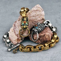 unicorn dragon mens womens copper bracelet brass bangle vintage punk hip hop for couple girl boyfriend jewelry gift wholesale