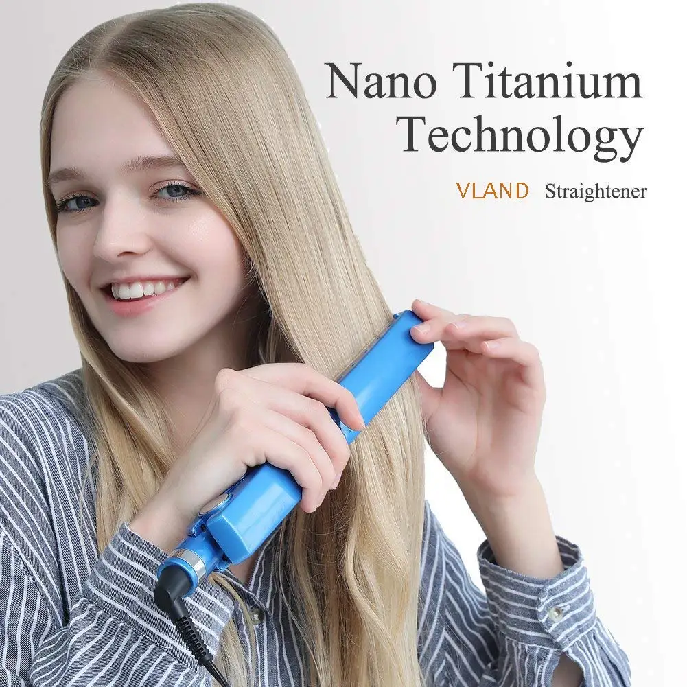 

11/4 Nano Titanium Hair Straightener Professional Ceramic Hair Curler 450F Temperature Hair Styler Plates Straightening Machine