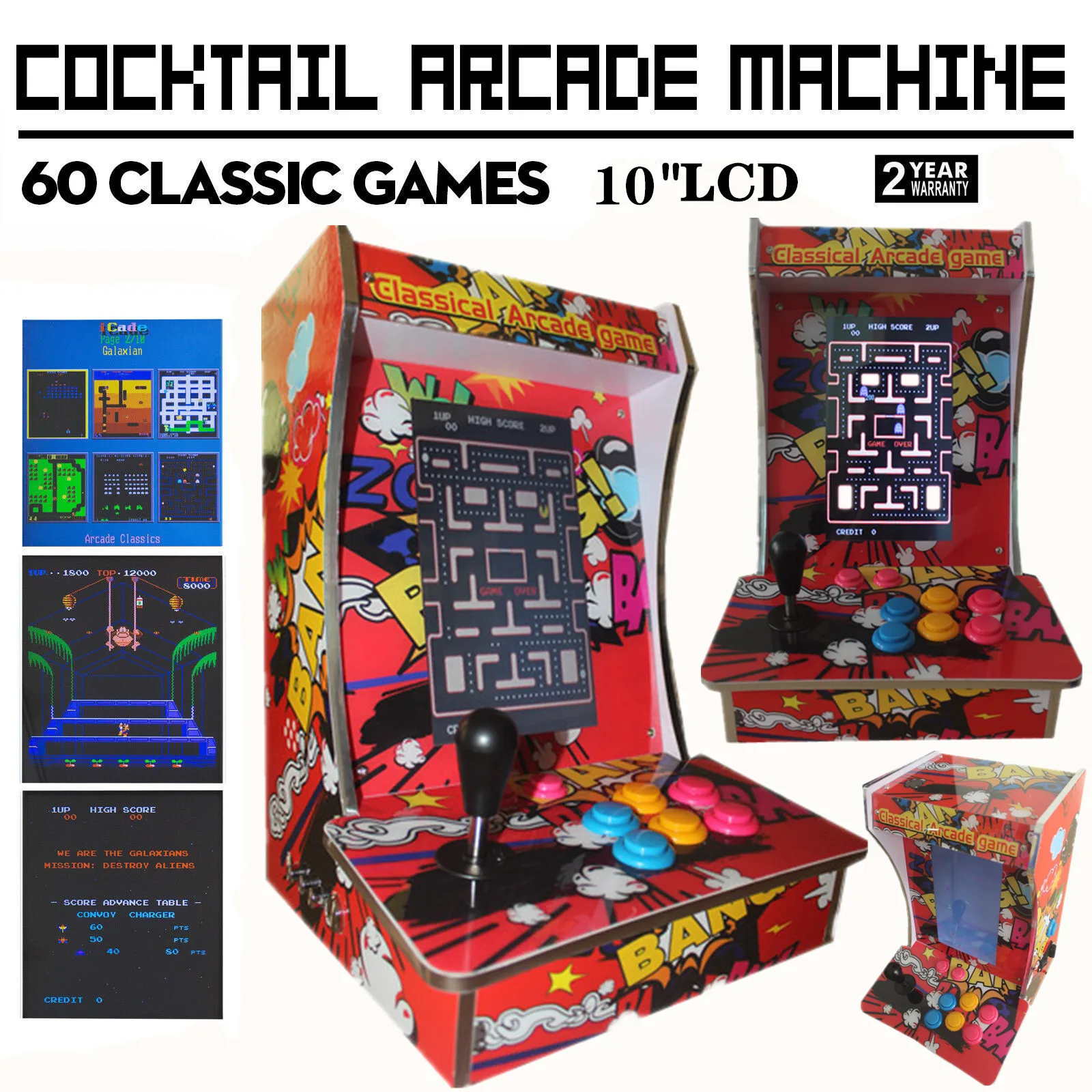 Классические игры 60 в 1 игровая печатная плата/длинный джойстик/мини-машина для