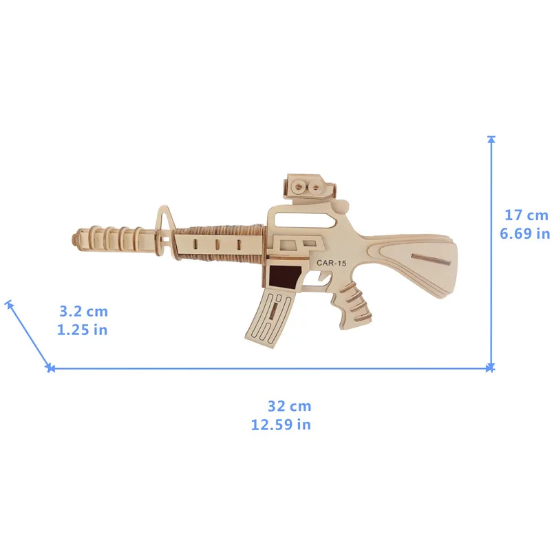 DIY AK47 Submachine Gun Model Toy For Boys Handmade Wooden Puzzle Guns Toys Wood Crafts Assembly Building Kit Military Gifts | Игрушки и