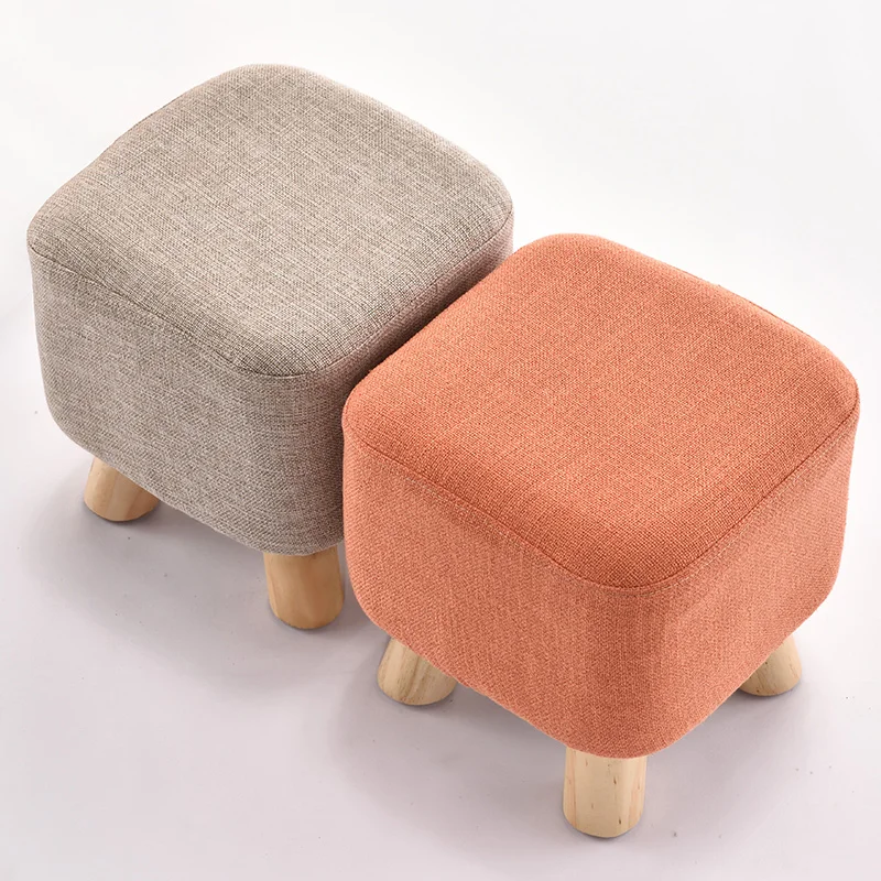 Квадратный табурет диван скамейка домашний декор гиппопотам ткань деревянный