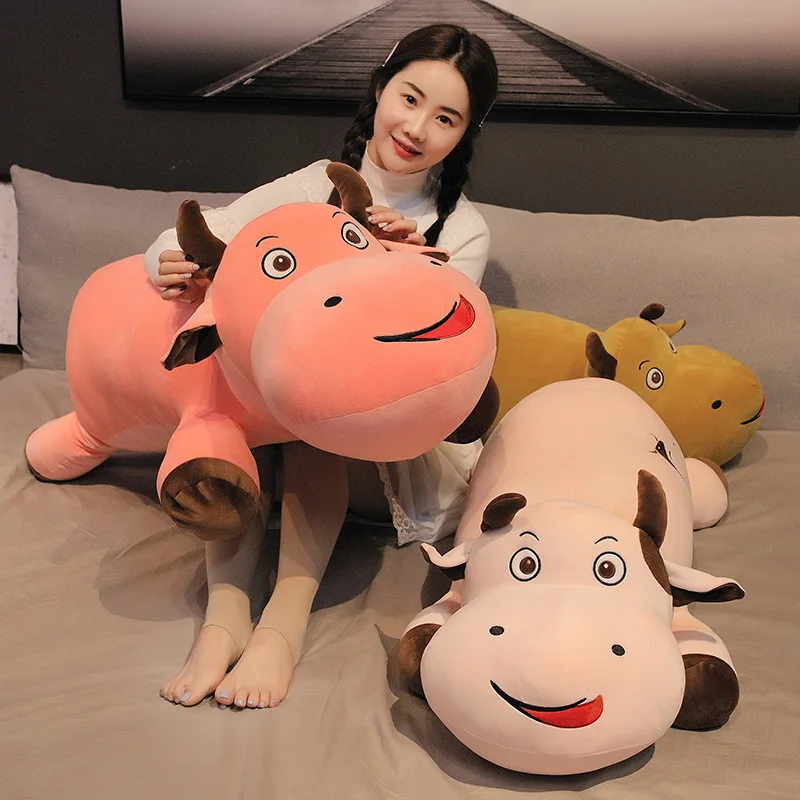 Лидер продаж Симпатичные коровы большого размера 60-120 см набитые плюшевой