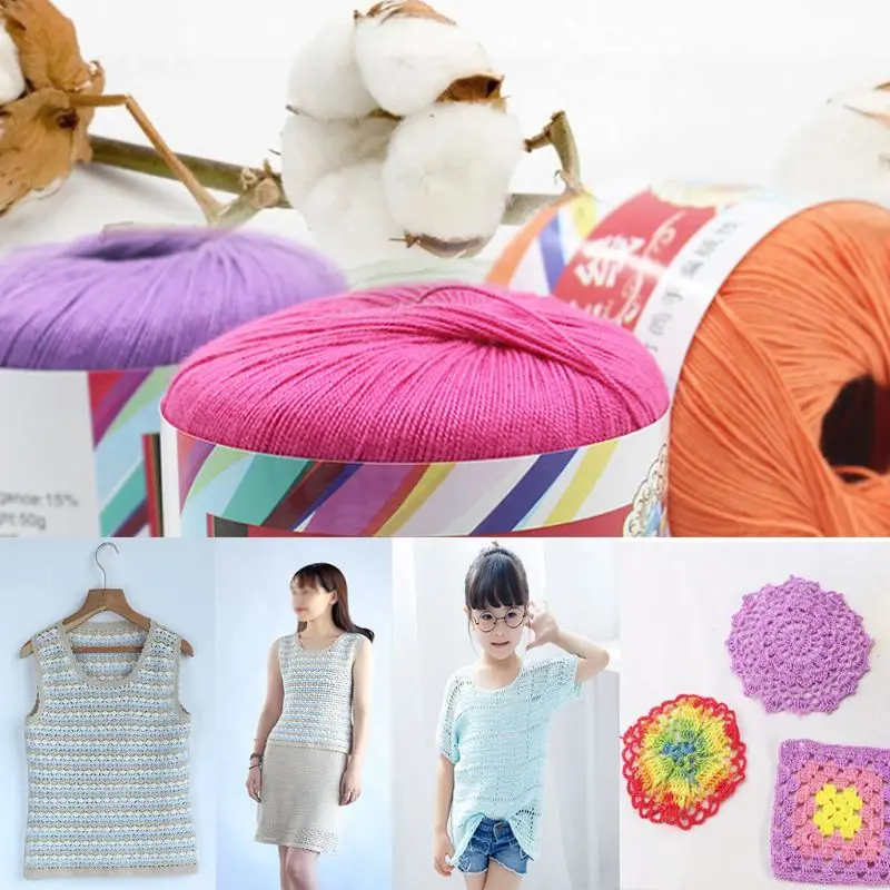 Мерсеризированный хлопковый шнур нить пряжа для самостоятельной вышивки