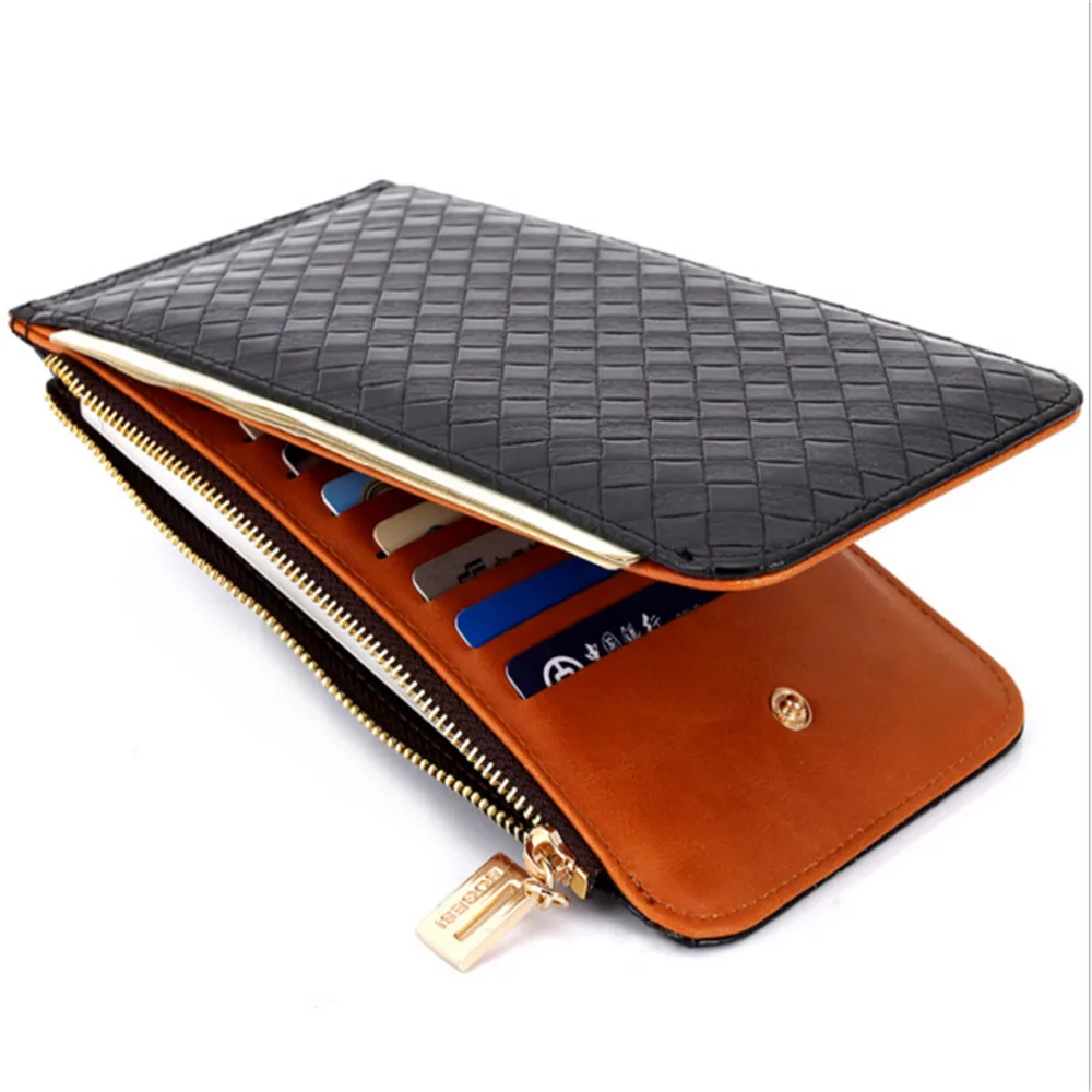 Стильная женская Обложка для карт из искусственной кожи корейский Клетчатый