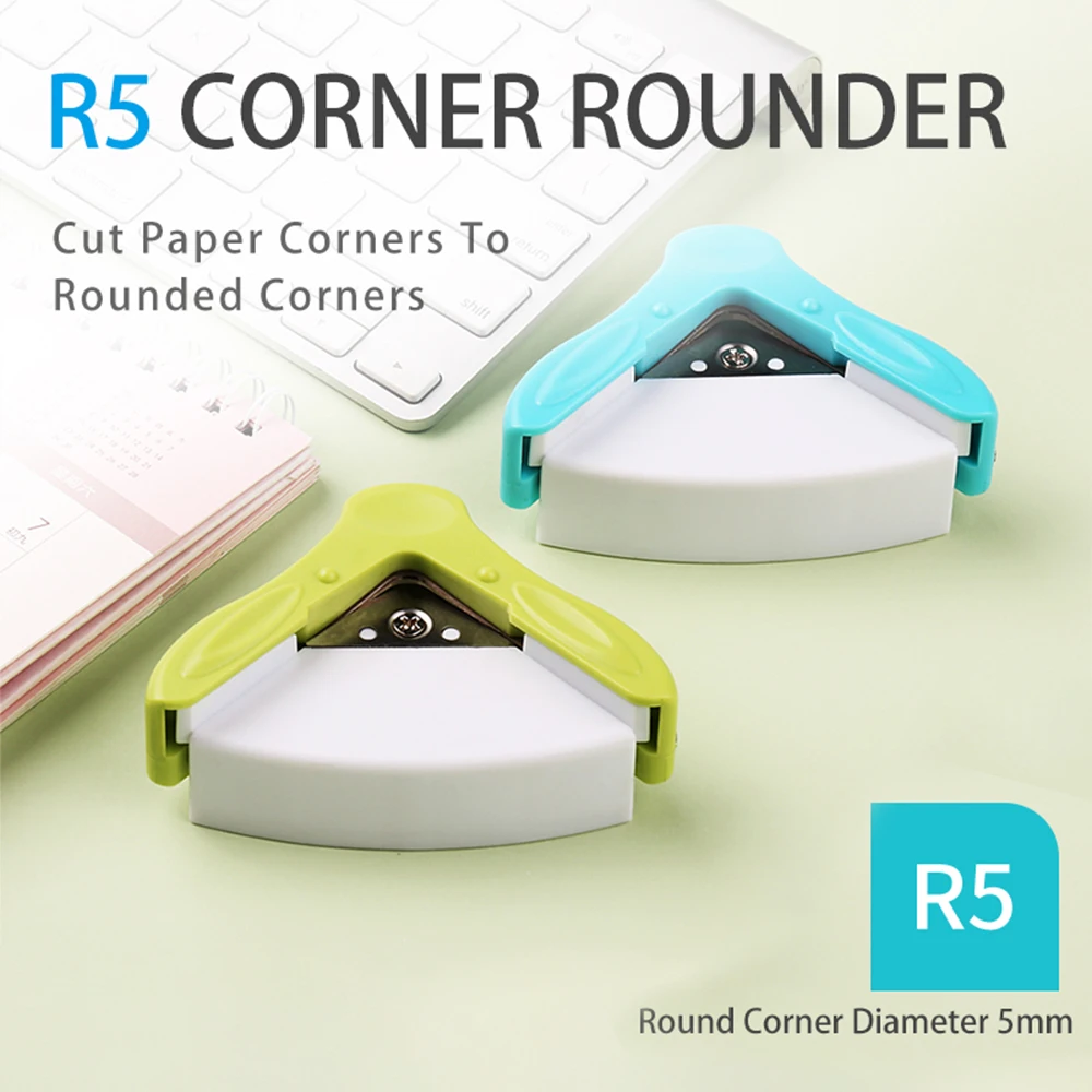 

3 In 1 R5 Plastic Corner Rounder Punching Machine DIY Card Paper Hole Punch Circle Pattern Photo Cutter Tools Puncher Trimmer
