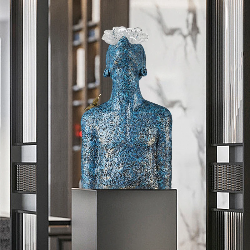 Простая Роскошная портретная скульптура из смолы украшение для дома гостиной