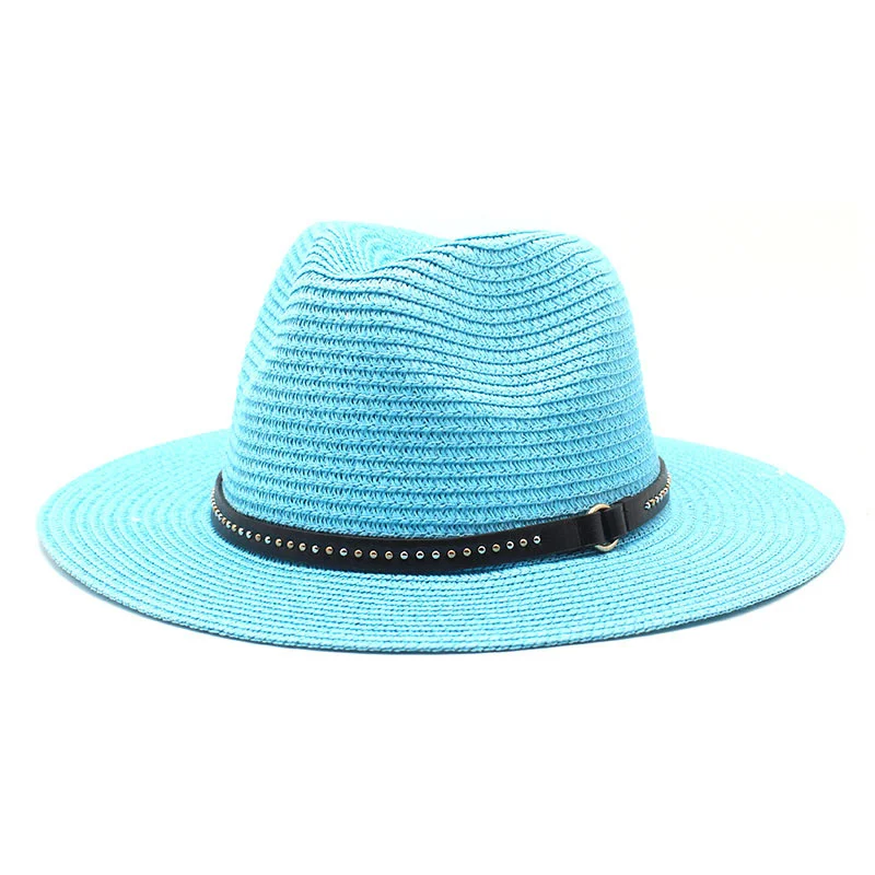 

Summer Hat Women Panama Straw Hat Fedora Beach Vacation Wide Brim Visor Casual jazz Sun Hats for men Sombrero