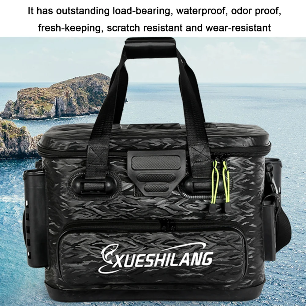 

Портативная рыболовная сумка на молнии из ЭВА, складная утолщенная коробка для живой рыбалки, бак, ведро, сумка для хранения рыболовных снас...