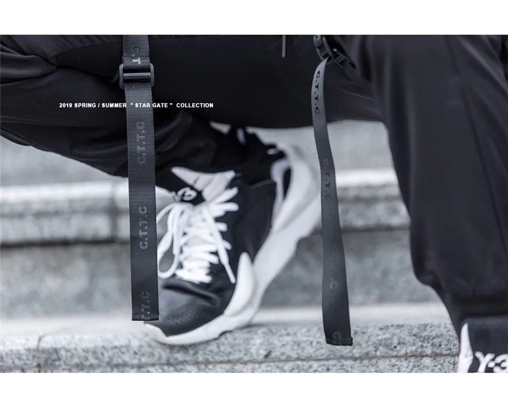 Светоотражающие Techwear Марка NEW FASHION Hi Street десант Для мужчин, спортивные штаны для бега черный гранж